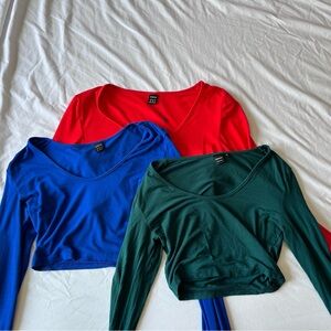 SHEIN sxy long sleeve tops PACK OF 3